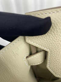 Women Hermes Birkin 30 Bag Cream White Leather Luxury Handbag Bag