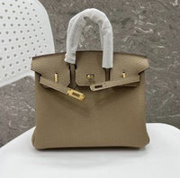 Women Hermes Birkin 30 Bag Cream White Leather Luxury Handbag Bag